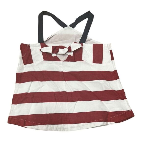 Habitual Girl Red White Striped Bow Back Tank Top 10 - Picture 2 of 3